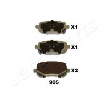 Колодки тормозные дисковые задний для CHRYSLER GRAND VOYAGER(RT) / LANCIA VOYAGER(RT) <b>JAPANPARTS PP-905AF</b>