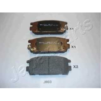 Колодки тормозные дисковые задний для HYUNDAI TERRACAN(HP) / KIA SPORTAGE(JE#,KM#) <b>JAPANPARTS PP-H03AF</b>