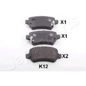 Колодки тормозные дисковые задний для KIA PRO CEE?D(JD), VENGA(YN) <b>JAPANPARTS PP-K12AF</b>