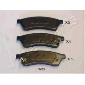 Колодки тормозные дисковые задний для CHEVROLET EPICA(KL1#) <b>JAPANPARTS PP-W03AF</b>