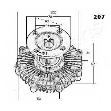 Сцепление вентилятора радиатора JAPANPARTS VC-207-2