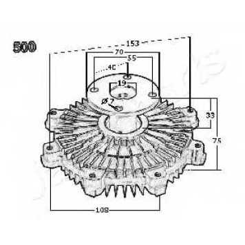 Сцепление вентилятора радиатора JAPANPARTS VC-500-2