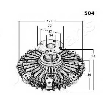 Сцепление вентилятора радиатора JAPANPARTS VC-504-2