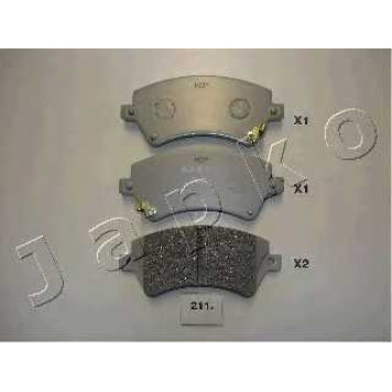 Колодки тормозные дисковые передний для TOYOTA COROLLA(#E11#, #E12J#, #E12T#, CDE12#, NDE12#, ZDE12#, ZZE12#) <b>JAPKO 50211</b>