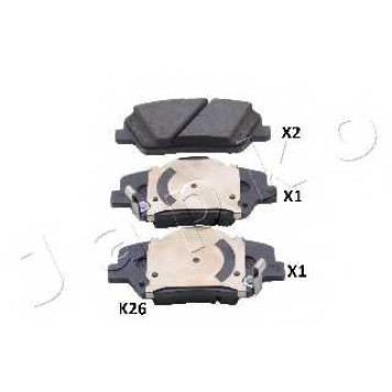 Колодки тормозные дисковые передний для HYUNDAI ELANTRA(MD,UD), i30 CW(FD,GD), i30(FD,GD) / KIA CARENS, CEED(JD), SORENTO(XM) <b>JAPKO 50K26</b>
