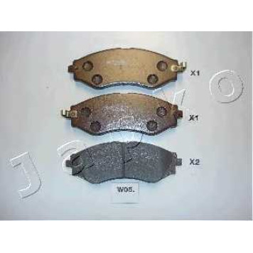 Колодки тормозные дисковые передний для CHEVROLET EVANDA, LACETTI, NUBIRA, REZZO / DAEWOO EVANDA, LACETTI, LEGANZA, NUBIRA, REZZO <b>JAPKO 50W05</b>