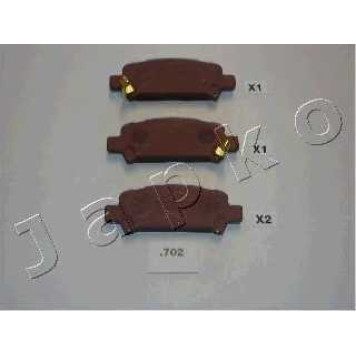 Колодки тормозные дисковые задний для SUBARU FORESTER(SF,SG), IMPREZA(GC,GF,GFC,GG), LEGACY(BE,BH), OUTBACK(BE,BH) <b>JAPKO 51702</b>