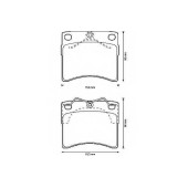 Колодки тормозные дисковые передний для VW TRANSPORTER(70XA, 70XB, 70XC, 70XD, 7DB, 7DK, 7DW) <b>JURID 571948J / 20652</b>