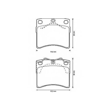 Колодки тормозные дисковые передний для VW TRANSPORTER(70XA, 70XB, 70XC, 70XD, 7DB, 7DK, 7DW) <b>JURID 571948J / 20652</b>