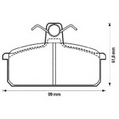 Колодки тормозные дисковые передний для LANCIA DELTA(831AB0), PRISMA(831AB0) <b>JURID 572104J / 20708</b>