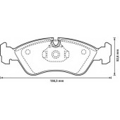 Колодки тормозные дисковые передний для CHEVROLET LANOS, VECTRA / DAEWOO ARANOS, CIELO, ESPERO, LANOS, NEXIA / OPEL ASTRA, CALIBRA, KADETT, OMEGA, VECTRA <b>JURID 571391J / 21190</b>