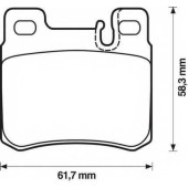 Колодки тормозные дисковые задний для MERCEDES , 190, C, CABRIOLET, CLK, COUPE, E, KOMBI, SL, SLK <b>JURID 571435J / 21197</b>