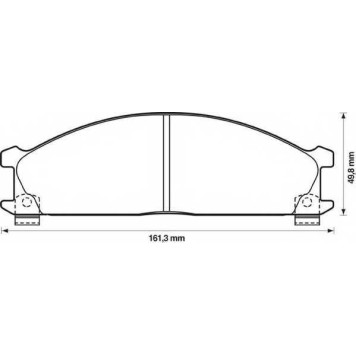 Колодки тормозные дисковые передний для FORD MAVERICK / NISSAN PATHFINDER, PICKUP, TERRANO, URVAN, VANETTE / SUBARU SVX <b>JURID 572373J / 21347</b>