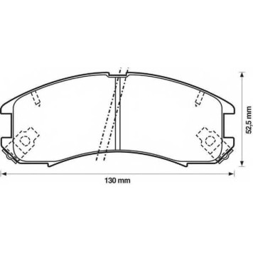 Колодки тормозные дисковые передний для MAZDA 626(GD,GE,GV), FAMILIA(BJ) <b>JURID 572317J / 21378</b>