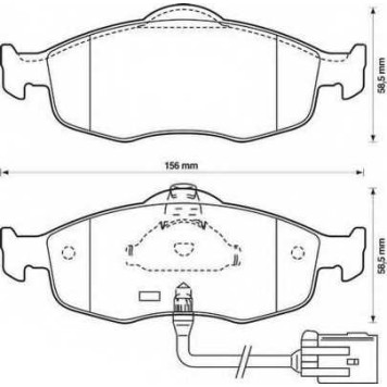Колодки тормозные дисковые передний для FORD COUGAR(EC#), ESCORT(AAL,ABL,GAL), MONDEO(BAP,BFP,BNP,GBP), SCORPIO(GAE,GFR,GGE,GGR,GNR) <b>JURID 571522J / 21396</b>