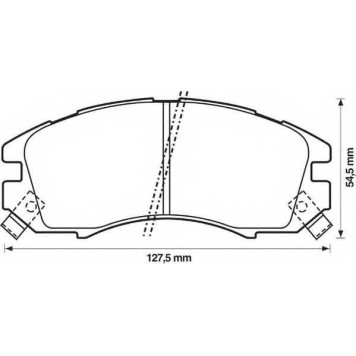 Колодки тормозные дисковые передний для SUBARU IMPREZA(GC,GF,GFC), LEGACY(BC,BD,BG,BJF) <b>JURID 572275J / 21495</b>