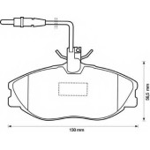 Колодки тормозные дисковые передний для BMW 3(E93) / CITROEN XSARA(N0,N1,N2), ZX(N2) / PEUGEOT 306(7A,7C,7D,N3,N5), 406(8B,8C,8E/F), 607(9D,9U) <b>JURID 571898J / 21674</b>