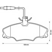 Колодки тормозные дисковые передний для PEUGEOT 406(8B,8E/F) <b>JURID 571897J / 21724</b>
