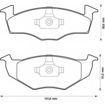 Колодки тормозные дисковые передний для VW GOLF(1H1,1H5), POLO(6KV2,6KV5,6NF), VENTO(1H2) <b>JURID 571915J / 21866</b>