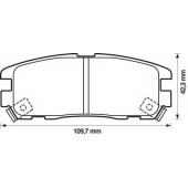Колодки тормозные дисковые задний для ISUZU D-MAX(8DH), TROOPER(UB) / OPEL FRONTERA(5#MWL4,5#SUD2,6B#), MONTEREY(UBS#) <b>JURID 572221J / 21875</b>