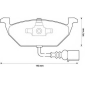 Колодки тормозные дисковые передний для AUDI A2, A3 / SKODA FABIA, OCTAVIA, ROOMSTER, YETI / VW BEETLE, BORA, CADDY, GOLF, JETTA, NEW BEETLE, POLO <b>JURID 571971J / 21974</b>
