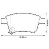 Колодки тормозные дисковые задний для TOYOTA ALPHARD / VELLFIRE, AVENSIS, COROLLA, PREVIA <b>JURID 572516J / 23620</b>