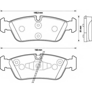 Колодки тормозные дисковые передний для BMW 1(E81,E82,E87,E88), 3(E90) <b>JURID 573138J / 573138</b>
