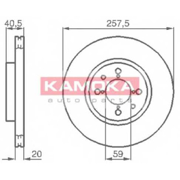 Тормозной диск KAMOKA 1031042