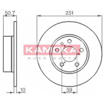 Тормозной диск KAMOKA 103134