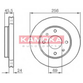 Тормозной диск KAMOKA 1031770