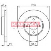 Тормозной диск KAMOKA 1032144