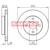 Тормозной диск KAMOKA 1032168