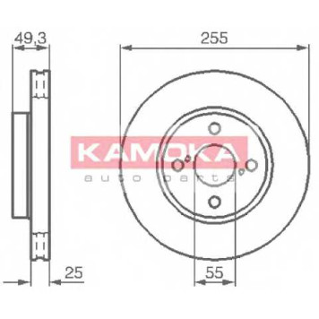 Тормозной диск KAMOKA 1032588