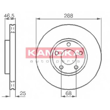 Тормозной диск KAMOKA 103640