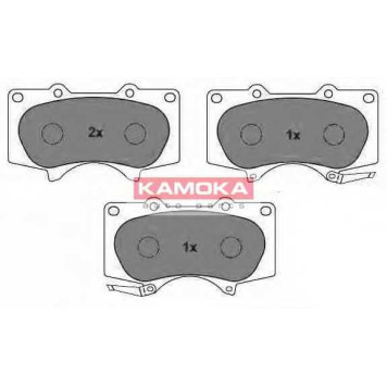 Колодки тормозные дисковые для TOYOTA LAND CRUISER(GRJ12#, KDJ12#, KZJ12#, LJ12#, TRJ12#) <b>KAMOKA JQ101111 / 23804</b>