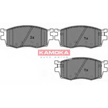 Колодки тормозные дисковые для HYUNDAI ACCENT(MC), i20(PB,PBT) / KIA RIO(JB) <b>KAMOKA JQ1013910 / 24317</b>