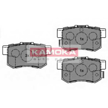 Колодки тормозные дисковые для HONDA CR(RD#), FR(BE), LEGEND(KA7,KA8,KA9), SHUTTLE(RA), STREAM(RN) <b>KAMOKA JQ1018538 / 605711</b>