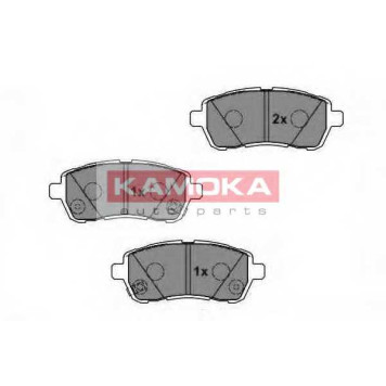 Колодки тормозные дисковые для DAIHATSU MATERIA(M4#), SIRION(M3#) / FORD FIESTA / MAZDA 2(DE) / SUBARU JUSTY <b>KAMOKA JQ1018454 / 605794</b>