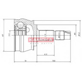 Шарнирный комплект приводного вала KAMOKA 6691