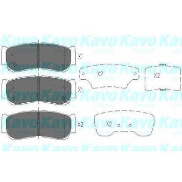 Колодки тормозные дисковые для HYUNDAI H-1, SANTA FE(CM) <b>KAVO PARTS KBP-3024</b>