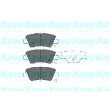 Колодки тормозные дисковые для HYUNDAI ACCENT, ELANTRA, SONATA, TUCSON / KIA OPIRUS, RIO, SOUL / SSANGYONG ACTYON SPORTS, ACTYON, KORANDO <b>KAVO PARTS KBP-3025</b>
