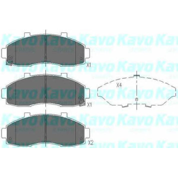 Колодки тормозные дисковые для KIA PREGIO <b>KAVO PARTS KBP-4010</b>