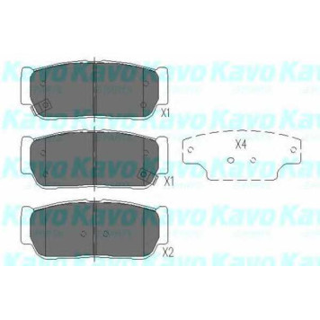 Колодки тормозные дисковые для KIA SORENTO(JC) / SSANGYONG KYRON, REXTON(GAB#), RODIUS <b>KAVO PARTS KBP-4017</b>