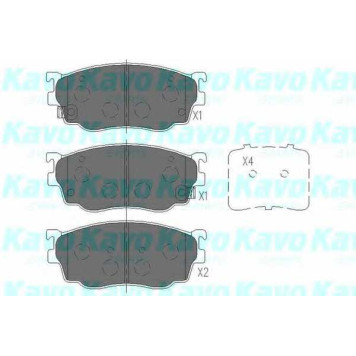 Колодки тормозные дисковые для MAZDA 323 F(BJ), 626(GF,GW), PREMACY(CP) <b>KAVO PARTS KBP-4509</b>