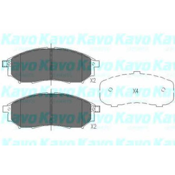 Колодки тормозные дисковые для INFINITI EX, G, M, M35, M37, M45 / NISSAN MURANO, NAVARA, NP300 NAVARA, PATHFINDER, QASHQAI <b>KAVO PARTS KBP-6567</b>