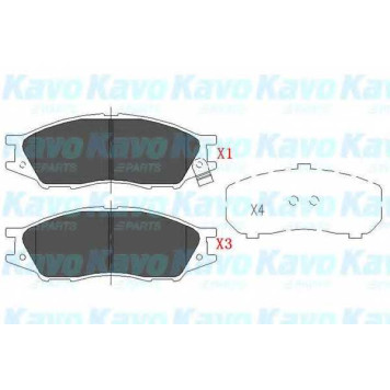 Колодки тормозные дисковые для NISSAN ALMERA(B10) <b>KAVO PARTS KBP-6577</b>