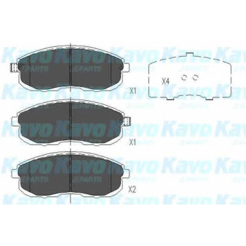 Колодки тормозные дисковые для NISSAN CUBE(Z12), JUKE(F15), PULSAR(C13), TEANA(J32), TIIDA(C11X,SC11X) <b>KAVO PARTS KBP-6579</b>