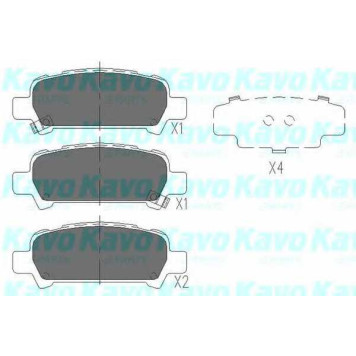 Колодки тормозные дисковые для SUBARU FORESTER(SF, SG), IMPREZA(GC, GD, GF, GFC, GG), LEGACY(B13#, BD, BE, BG, BH, BL, BP), OUTBACK(BE, BH, BL, BP) <b>KAVO PARTS KBP-8002</b>