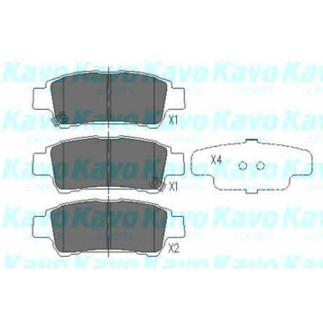 Колодки тормозные дисковые для TOYOTA AVENSIS(#ACM2#,#CLM2#), PREVIA(ACR3#,CLR3#,MCR3#) <b>KAVO PARTS KBP-9014</b>