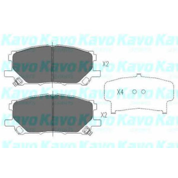 Колодки тормозные дисковые для LEXUS RX(GSU3#,MCU3#,MHU3#) <b>KAVO PARTS KBP-9080</b>